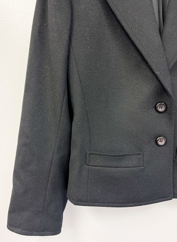 Vintage 1980's Saint Laurent Wool Cropped Blazer - image 6