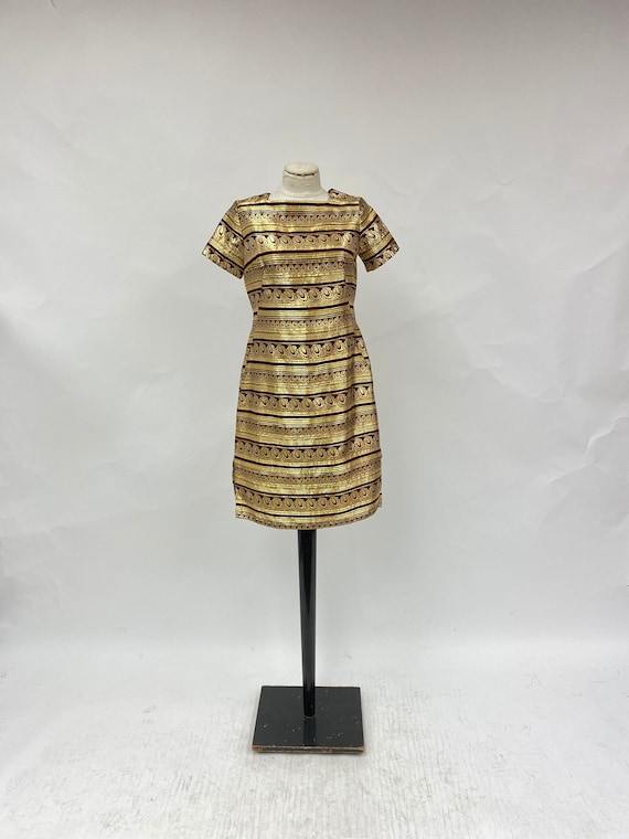 Vintage 1970's Brocade Dress - image 1