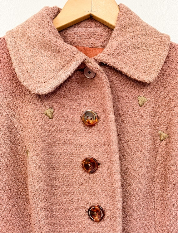 Vintage 1940's Brown Wool Coat - image 5
