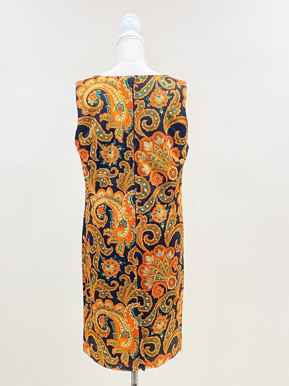 Vintage 1970's Paisley Print Shift Dress - image 5