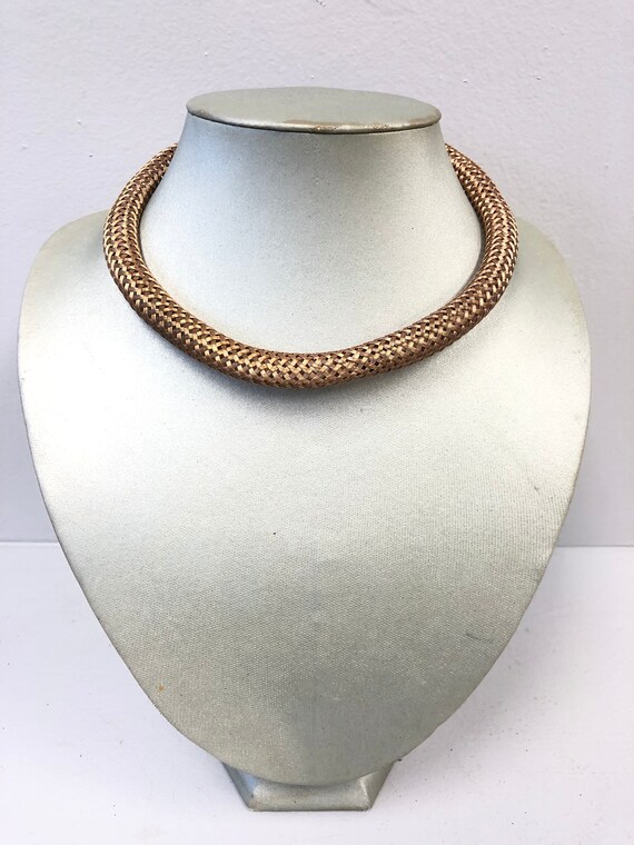 Vintage Woven Copper 2 Piece Set - image 6