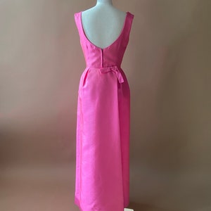 Vintage 1950's/1960's Hot Pink Dress with Bow image 8