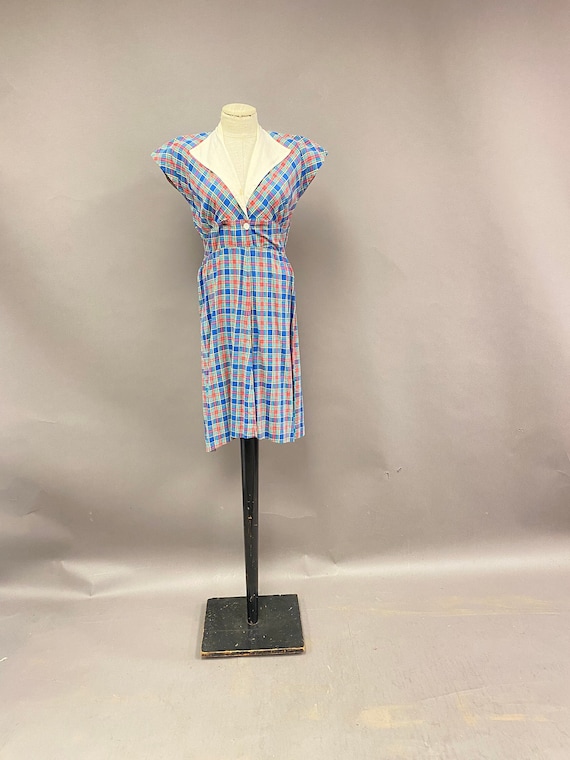 Vintage 1950's/1960's Nan Carson Plaid Dress with… - image 1