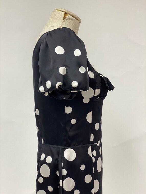 Vintage 1990's Silk Polka Dot Dress - image 10