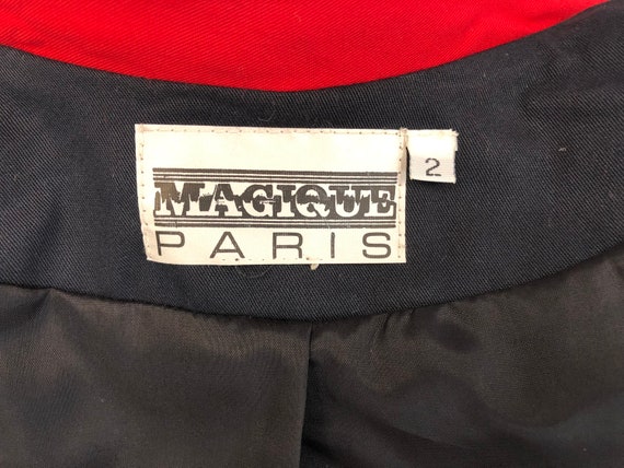 Vintage 1980's Magique Paris Navy & Red Blazer - image 8
