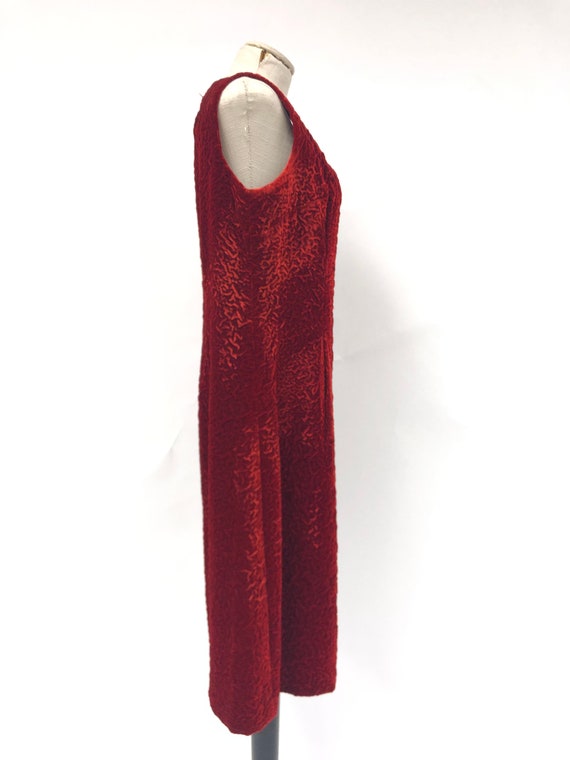 Vintage 1970's/1980's Handmade Velvet Dress - image 5