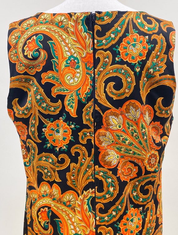 Vintage 1970's Paisley Print Shift Dress - image 6