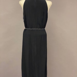 Vintage 1980's Rhinestone Trim Shift Dress with Belt image 7