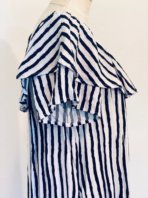 Vintage 1990's Striped Off-Shoulder Summer Dress - image 6