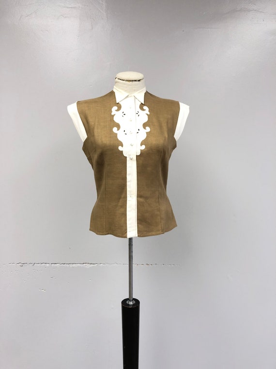 1950's Butcher Cloth Blouse