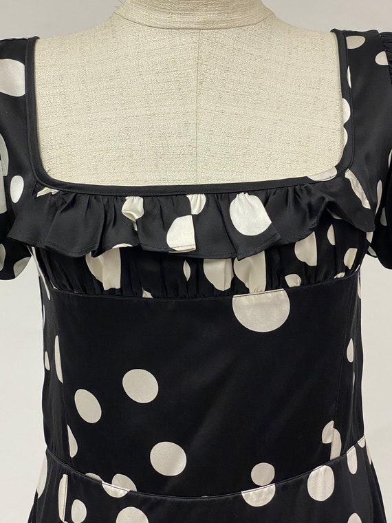 Vintage 1990's Silk Polka Dot Dress - image 5