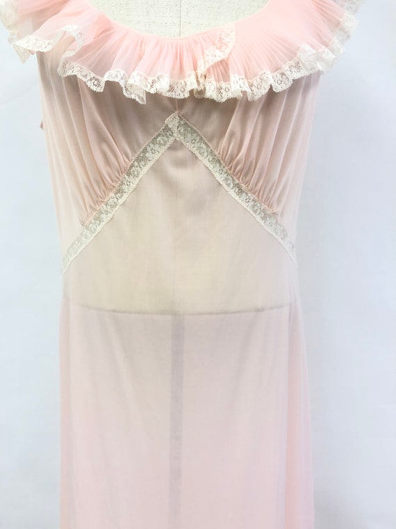 Vintage 1940's Sheer Night Gown - image 4