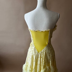 Vintage 1950's/1960's Yellow Lace Dress image 8