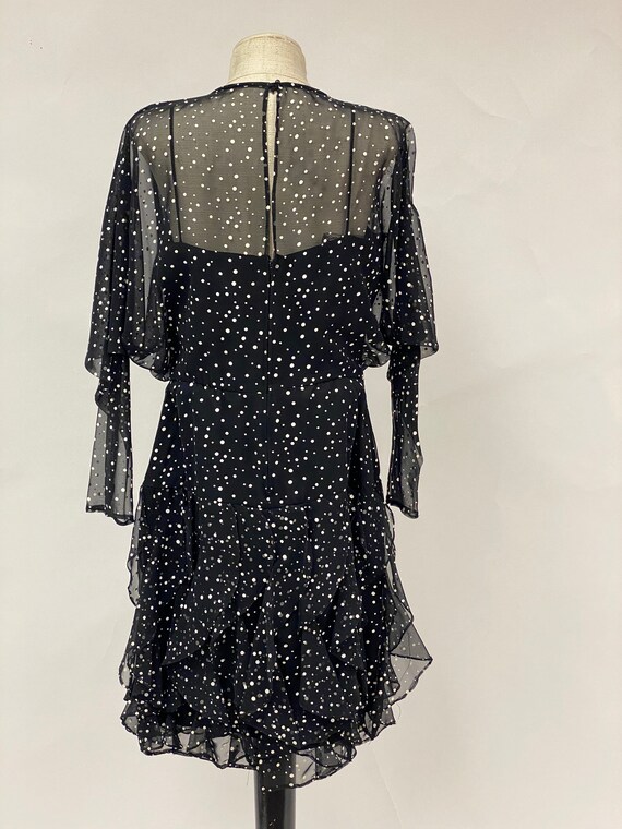 Vintage 1980's Betsy & Adam Polka Dot Dress - image 8