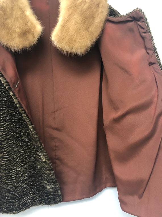 Vintage Faux Fur Short Jacket with Mink Removable… - image 10