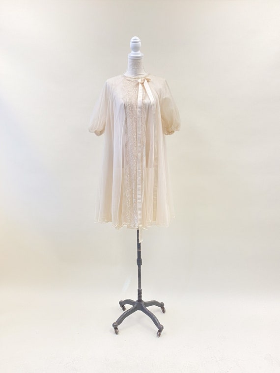 Vintage 1950's Sheer Dressing Gown - image 1