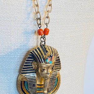 Vintage EISENBERG King Tut Pendant Necklace image 3