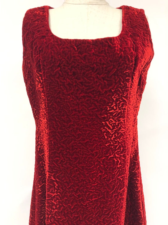 Vintage 1970's/1980's Handmade Velvet Dress - image 3