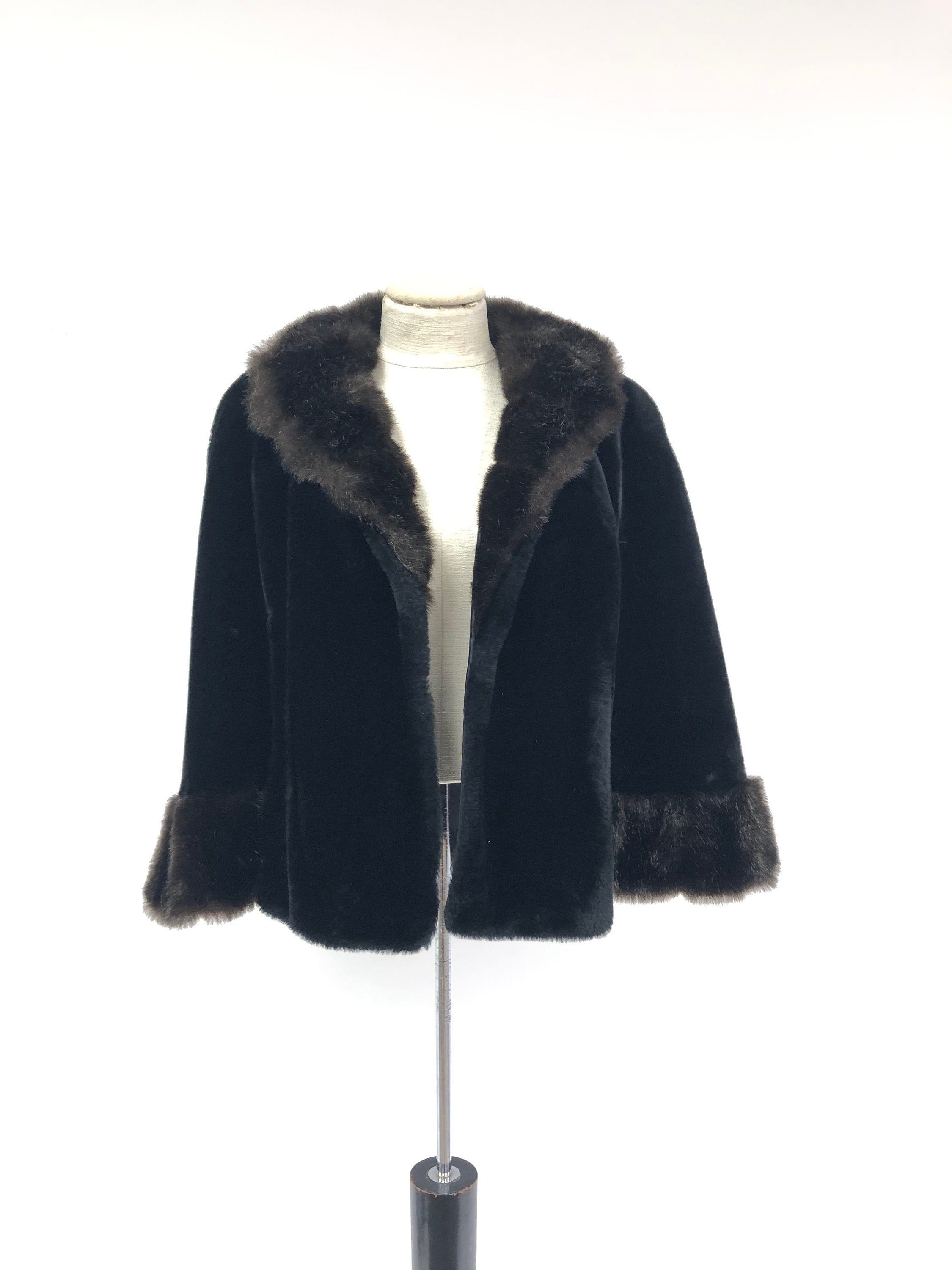 Vintage Faux Fur Cape Coat - Etsy