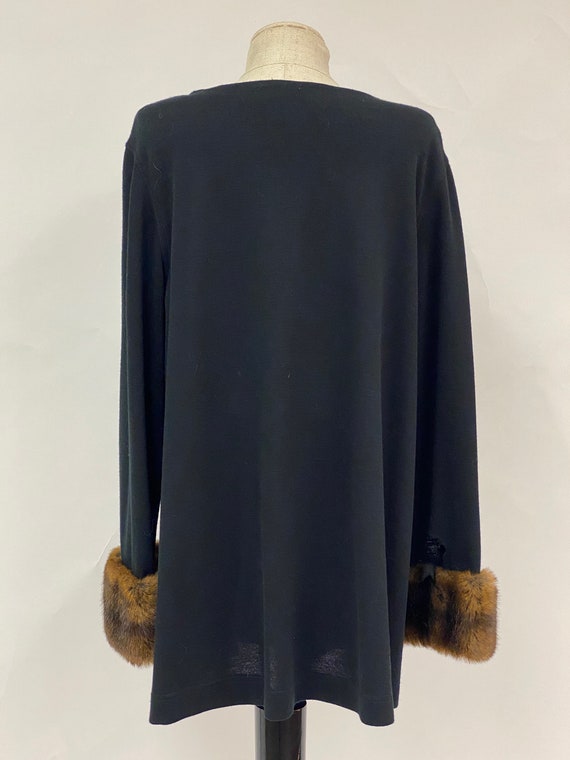 Vintage 1980's Tunic With Faux Fur Cuffs - image 7