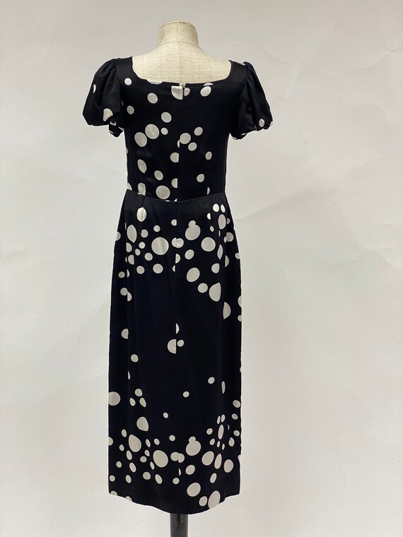 Vintage 1990's Silk Polka Dot Dress - image 7