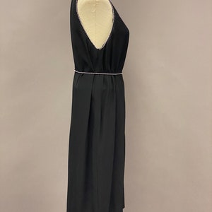 Vintage 1980's Rhinestone Trim Shift Dress with Belt image 5