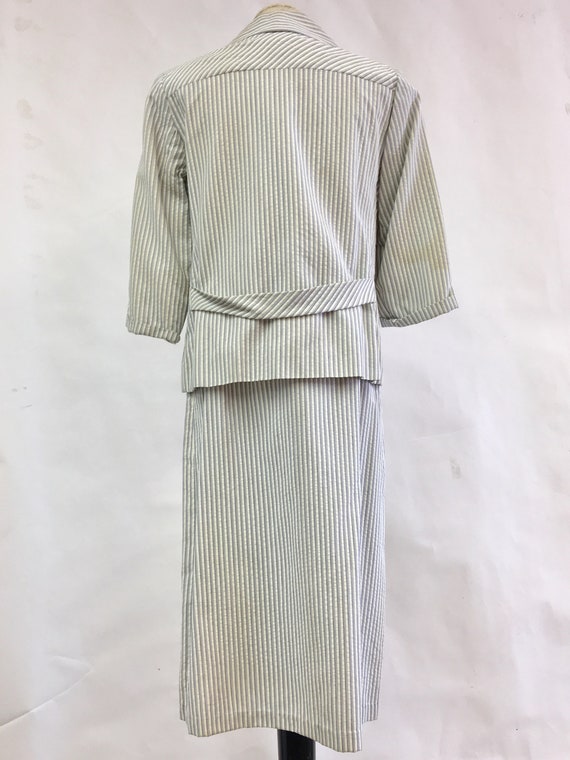 Vintage 1960's Seer Sucker Skirt Suit - image 4