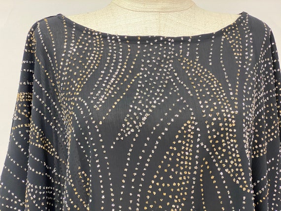 Vintage 1980's Black Embellished Blouse - image 3