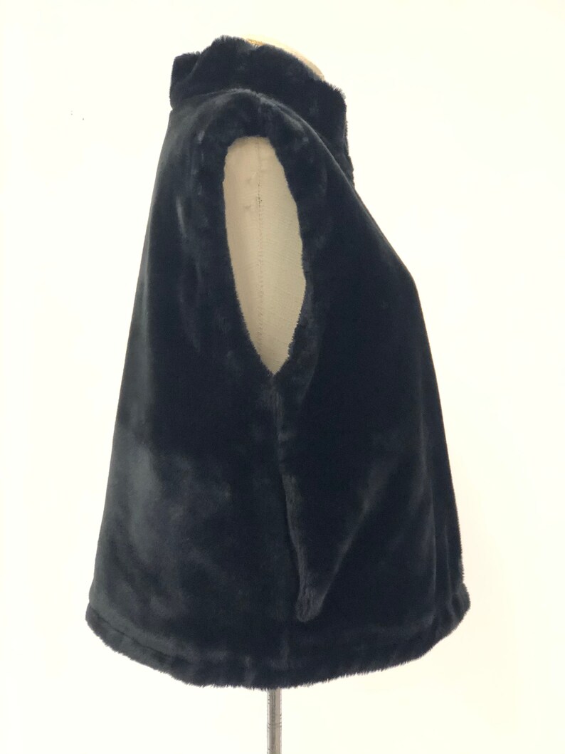 Faux Fur /& Brocade Reversible Vest