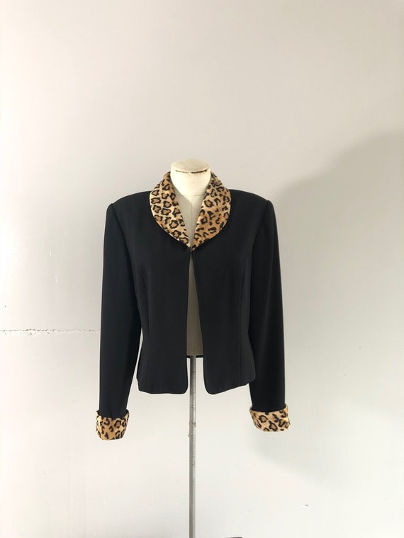 1990's Faux Fur Trimmed Blazer