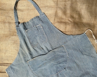 1930’s Railroad Stripe Work Apron