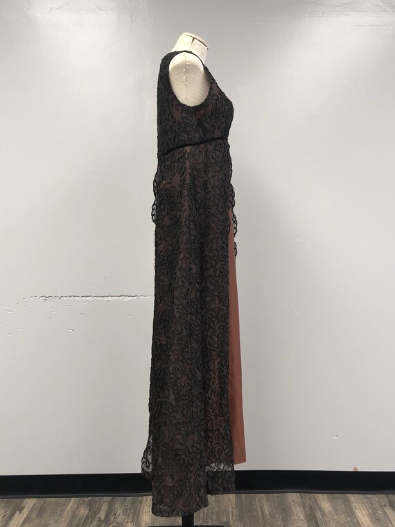 Vintage 1960's Floral Lace Maxi Dress - image 7