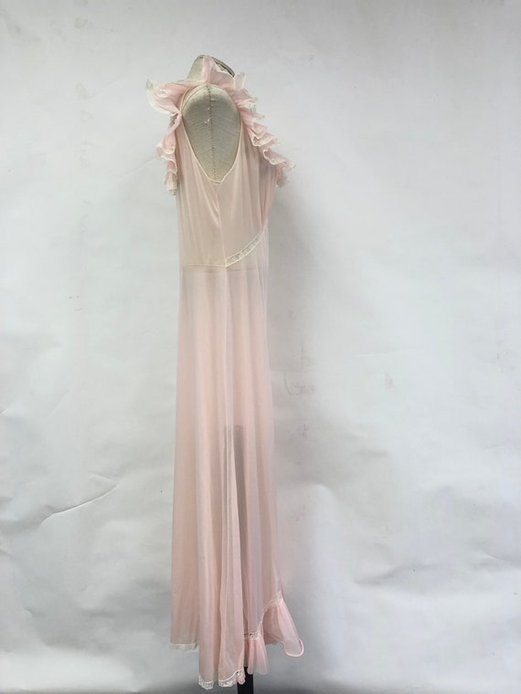 Vintage 1940's Sheer Night Gown - image 5