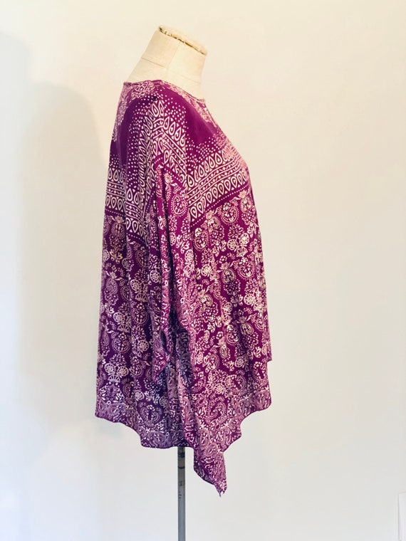 Vintage 1980's Violet Sequined Poncho Top - image 7