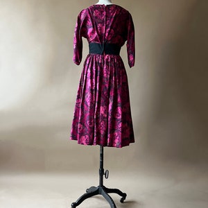 Vintage 1950's/1960's Pink Rose Floral Dress image 7