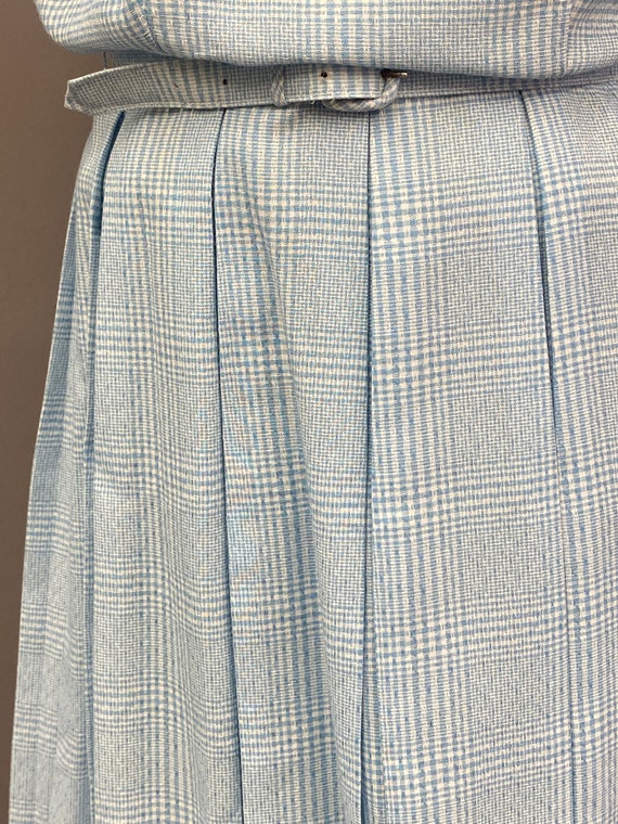 Vintage 1950's/1960's Sears Blue Plaid Pleated Sk… - image 7