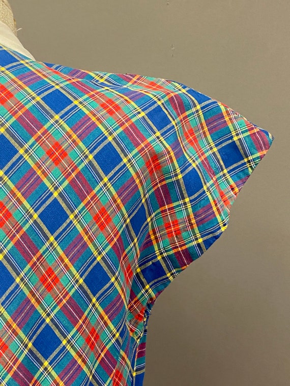 Vintage 1950's/1960's Nan Carson Plaid Dress with… - image 8