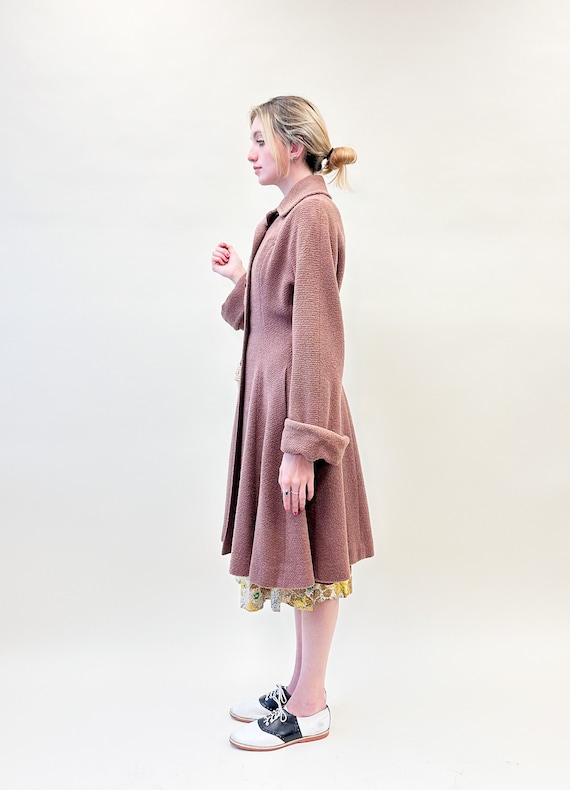 Vintage 1940's Brown Wool Coat - image 3