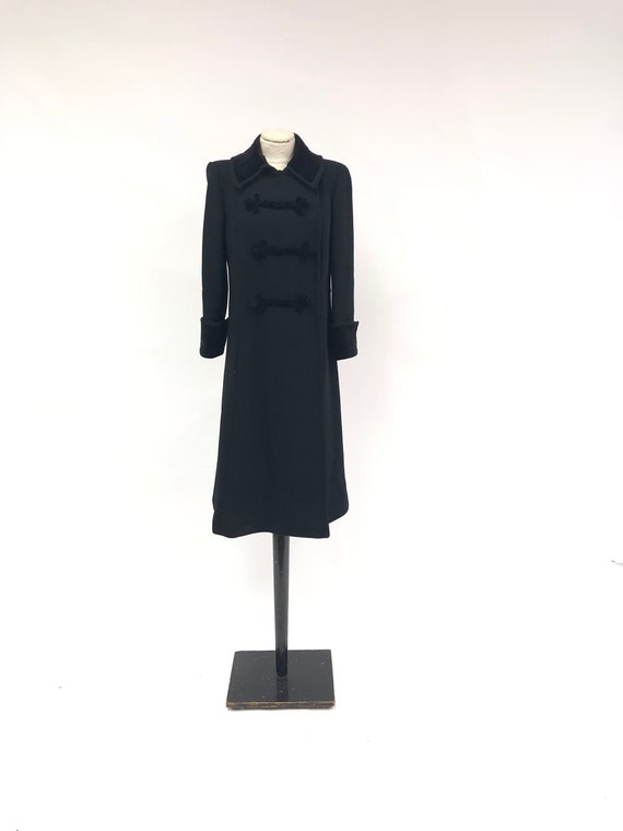 Vintage 1940's Velvet & Wool Coat - image 1