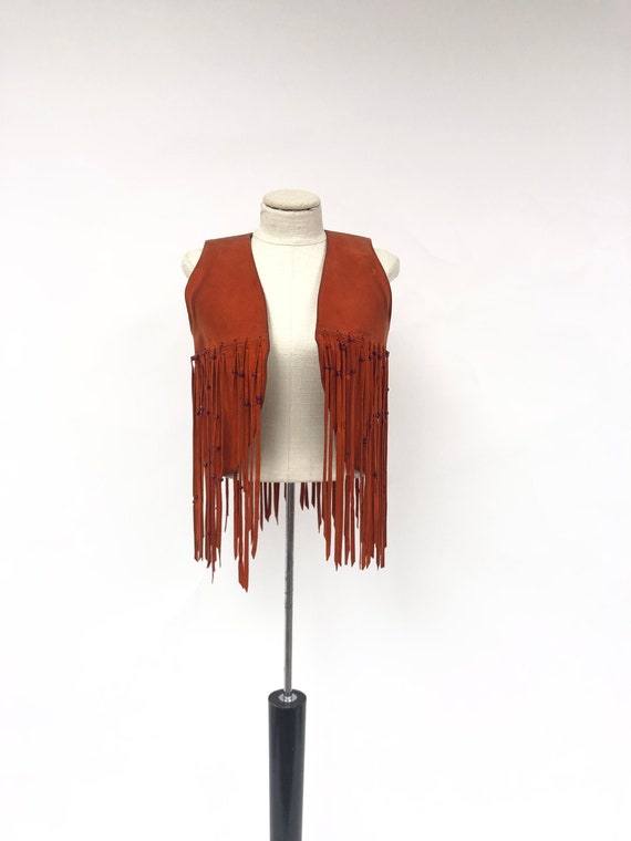 Vintage 1970's Suede Fringe Vest