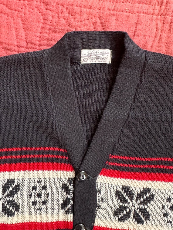 40's/50's Wool Smart-wear Sportswear Ski Cardigan… - image 3