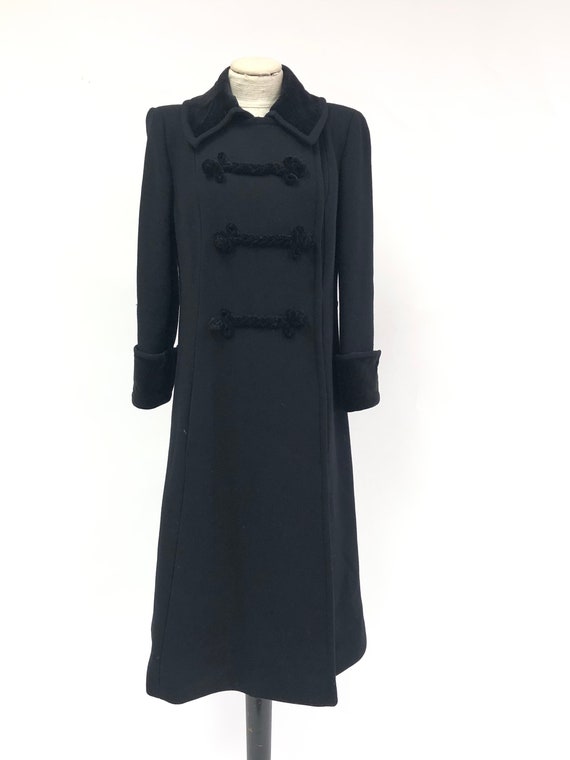 Vintage 1940's Velvet & Wool Coat - image 2