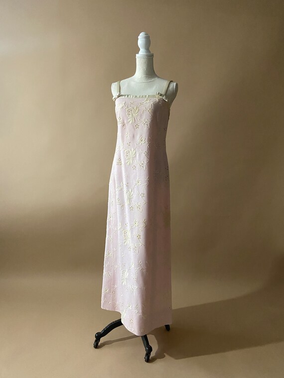 Vintage 1950's/1960's Flah & Co. Pink Eyelet Dres… - image 4