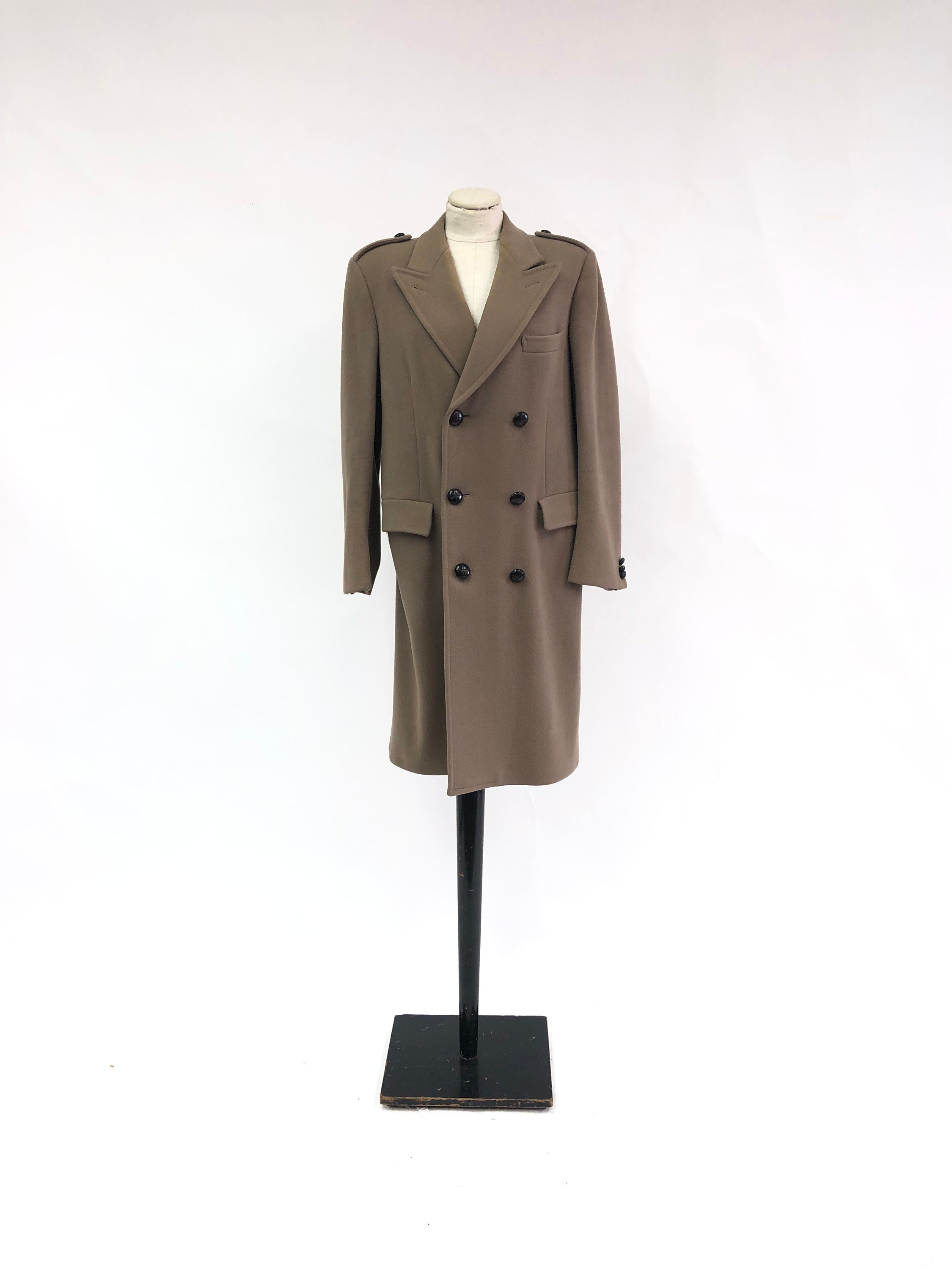 Vintage 1950's Double Breasted Wool Coat - Etsy Denmark