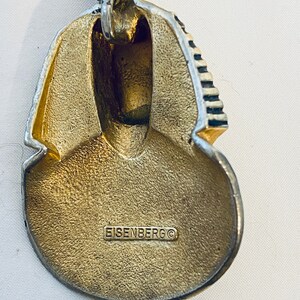 Vintage EISENBERG King Tut Pendant Necklace image 9