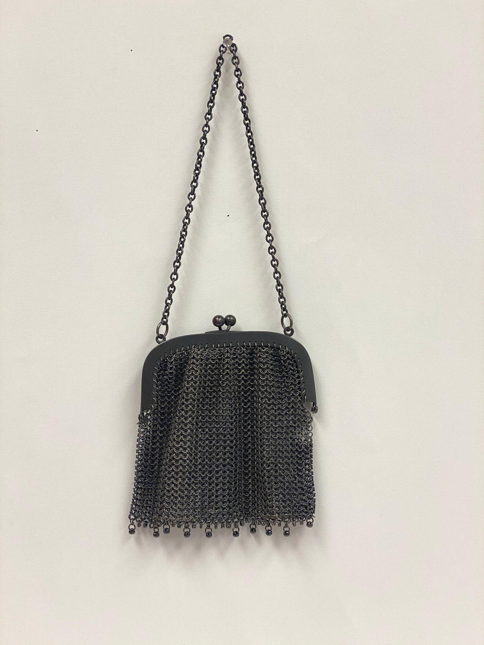 Vintage Silver Mesh Wristlet/evening Bag Etsy