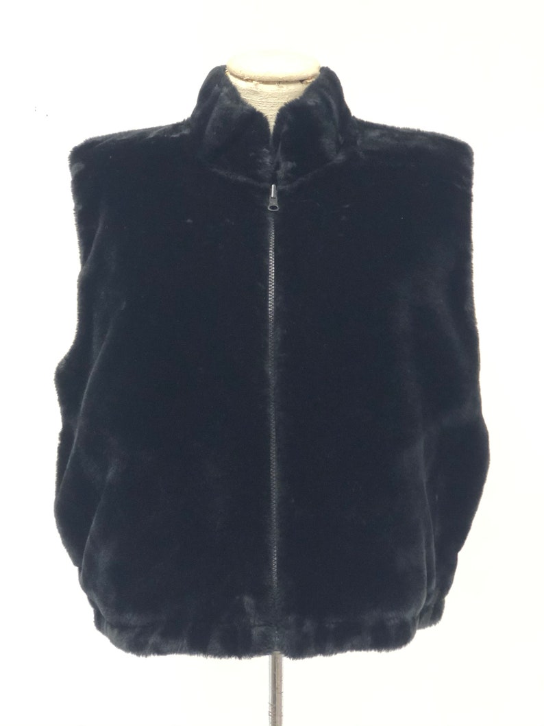 Faux Fur /& Brocade Reversible Vest