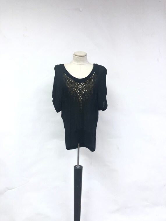 Vintage 1970's Short Sleeve Sweater