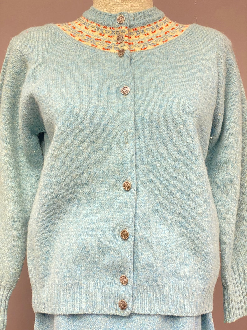 Vintage 1960s/1970s Penneys 2-piece Wool Cardigan and Matching Skirt image 3