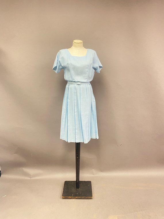 Vintage 1950's/1960's Sears Blue Plaid Pleated Sk… - image 1